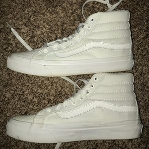 White high top old skool vans